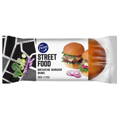 Bandelės mėsainiams STREET FOOD BRIOCHE, (80 g x 2 vnt.) 160 g